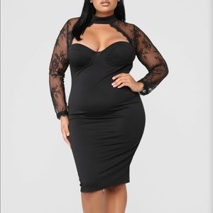 Fashion Nova Black Lace Dress